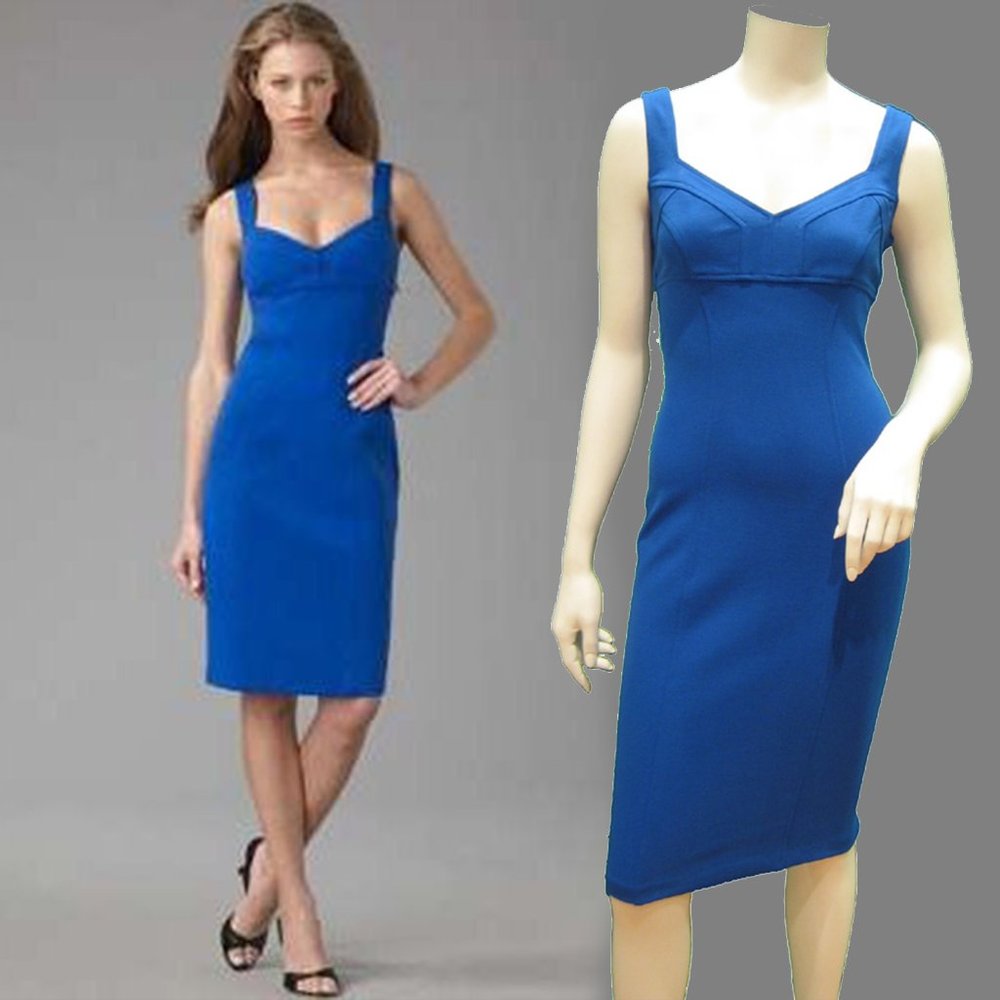 Diane Von Furstenberg Blue Heron Bodycon Dress 8
